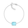 Bracelet argent 925 cristal bleu 18cm - vue V1