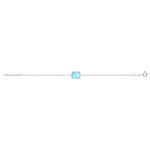 Bracelet argent 925 cristal bleu 18cm - vue 2