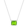 Collier argent 925 cristal vert 45cm - vue V1