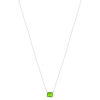 Collier argent 925 cristal vert 45cm - vue V2
