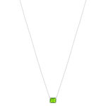 Collier argent 925 cristal vert 45cm - vue 2