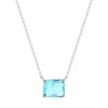 Collier argent 925 cristal bleu 45cm - vue V1