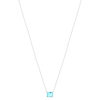 Collier argent 925 cristal bleu 45cm - vue V2