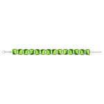 Bracelet argent 925 cristal vert 19cm - vue 2