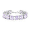 Bracelet argent 925 zirconias violets 19cm - vue V1