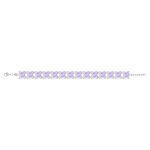 Bracelet argent 925 zirconias violets 19cm - vue 2