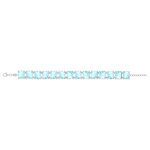 Bracelet argent 925 cristal bleu 19cm - vue 2