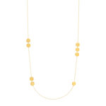 Collier or 375 jaune motif nids d'abeilles 60cm - vue 2
