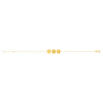 Bracelet or 375 jaune motif nids d'abeilles 19cm - vue 2