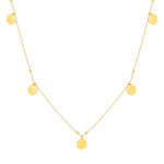 Collier or 375 jaune motif nids d'abeilles 45cm - vue 1