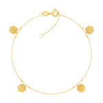 Bracelet or 375 jaune motif nids d'abeilles 19cm - vue 1