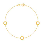 Bracelet or 375 jaune motif nids d'abeilles 18cm - vue 1