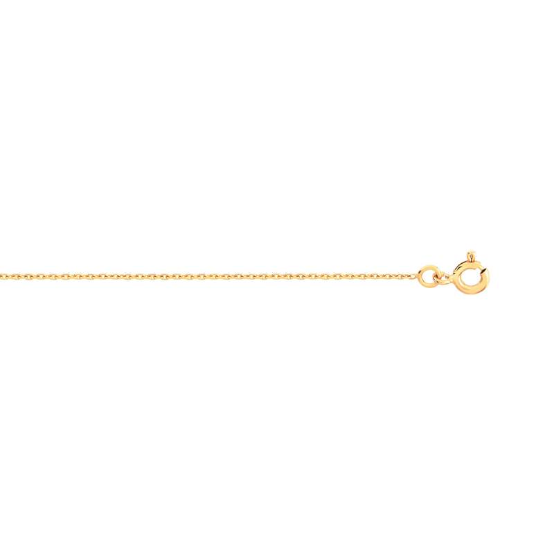 Chaine or 375 jaune maille forçat 45 cm - vue 1