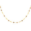 Collier acier jaune pierres naturelles et perles de culture de Chine 45,5cm - vue V1