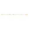 Bracelet acier jaune pierres naturelles et perles de culture de Chine 18cm - vue V2