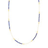 Collier acier jaune lapis lazulis 45cm - vue V2