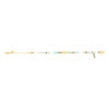 Bracelet acier jaune pierres naturelles et perles de culture de Chine 18cm - vue V2