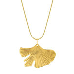 Collier acier jaune motif fleur 55cm - vue 1