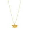 Collier acier jaune motif fleur 55cm - vue V2