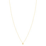 Collier or 375 jaune zirconias motif nid d'abeilles 45cm - vue 2