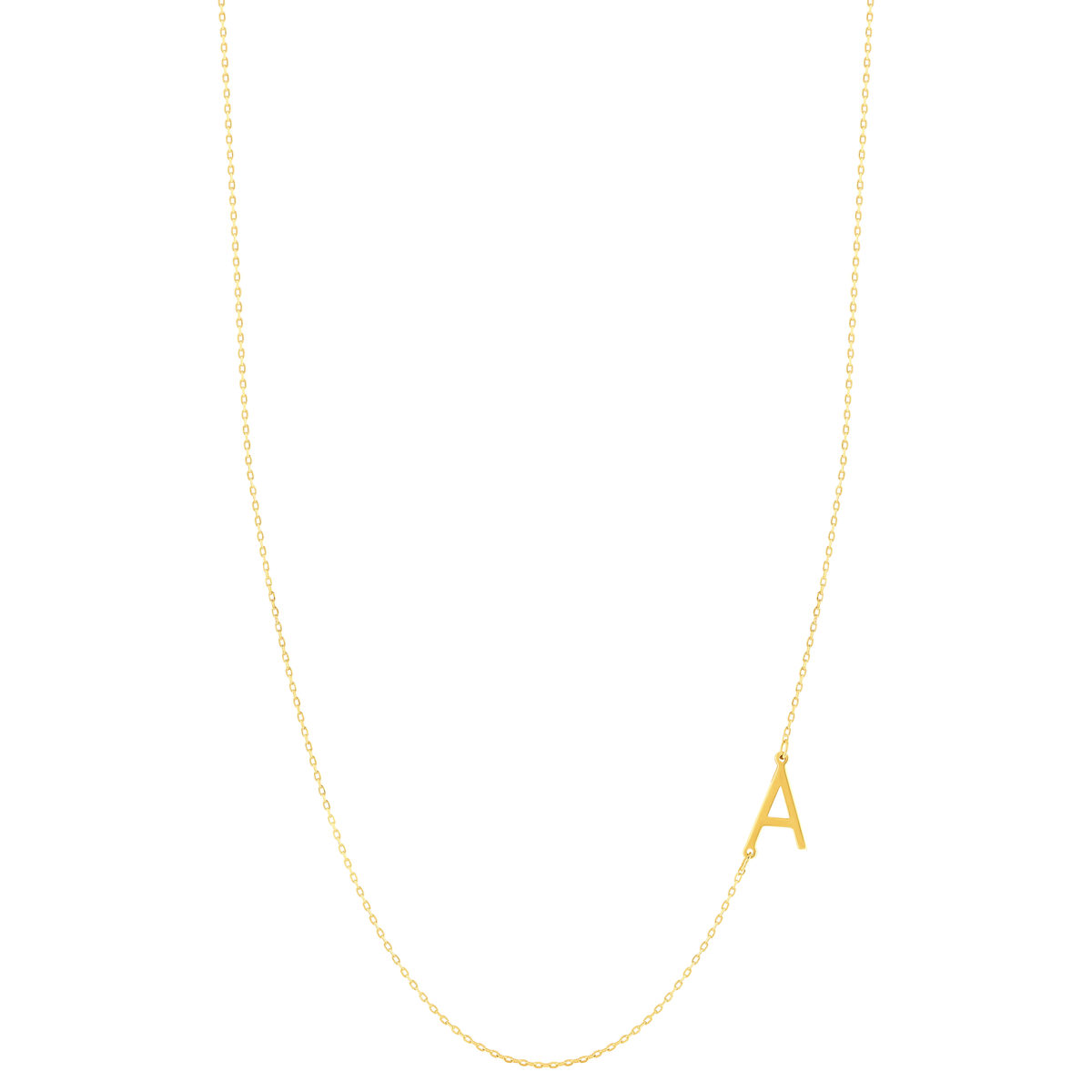 Collier plaqué or initiale 45cm - vue 2