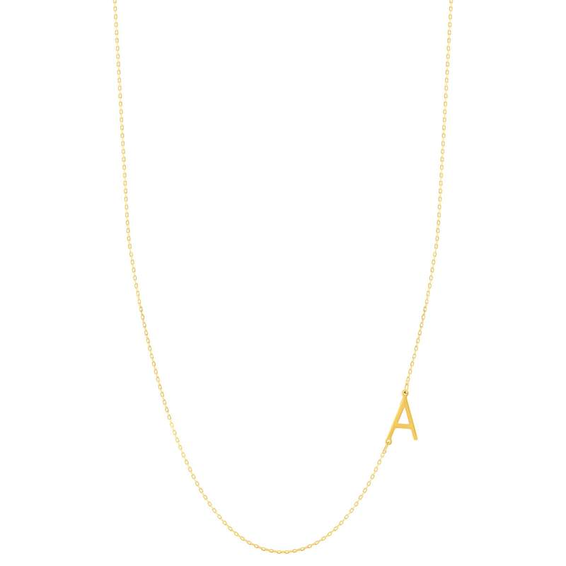 Collier plaqué or initiale 45cm - vue 2