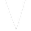 Collier solitaire argent zirconias serti clos 45cm - vue V2