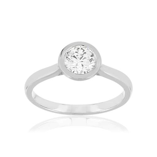 Bague argent zirconias serti clos