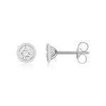 Boucles d'oreilles argent 925 zirconias serti clos - vue 1