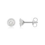 Boucles d'oreilles argent zirconias serti clos - vue 1