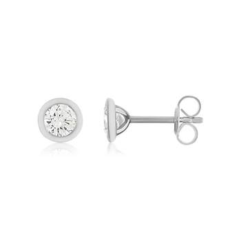 Boucles d'oreilles argent 925 zirconias serti clos