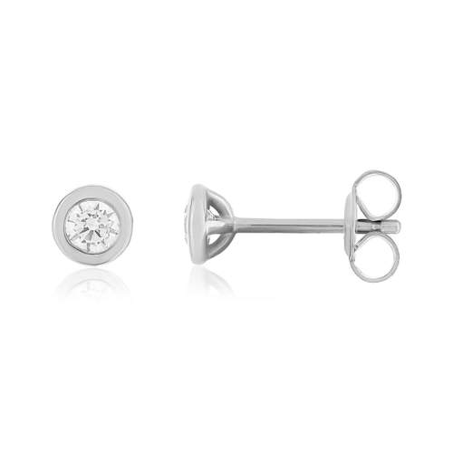 Boucles d'oreilles argent 925 zirconias serti clos