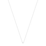 Collier solitaire argent zirconias serti 4 griffes 45cm - vue 2