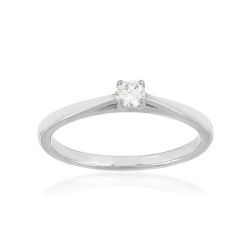 Bague argent zirconias serti 4 griffes