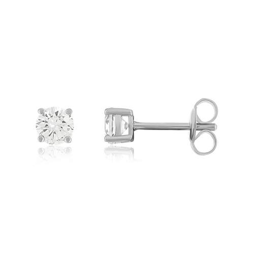 Boucles d'oreilles argent zirconias serti 4 griffes