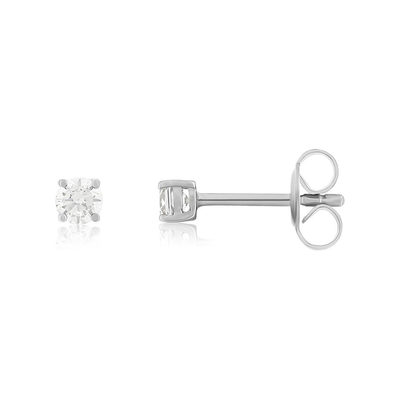 Boucles d'oreilles argent zirconias serti 4 griffes