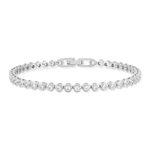 Bracelet tennis argent 925 zirconias serti clos 19.5cm - vue 1