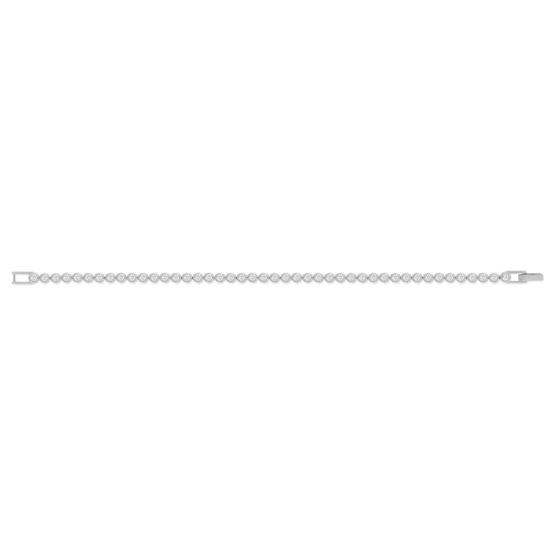 Bracelet tennis argent 925 zirconias serti clos 19.5cm - vue 2