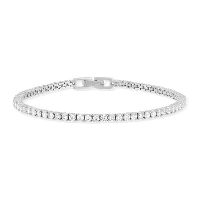 Bracelet tennis argent 925 zirconias serti 4 griffes 19.5cm