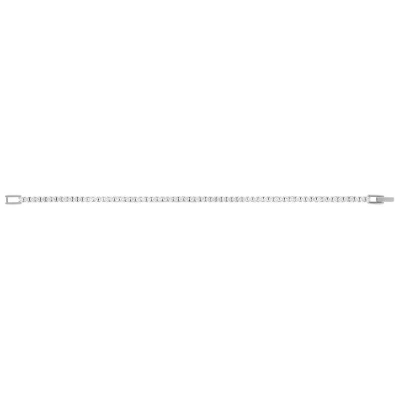 Bracelet tennis argent 925 zirconias serti 4 griffes 19.5cm - vue 2