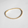 Bracelet tennis plaqué or jaune serti 4 griffes 19,5cm - vue VD1