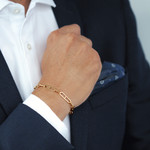 Bracelet or 375 jaune 19 cm - vue porté 1