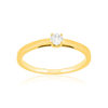 Solitaire or 750 jaune diamant HP1 0.1 carat - vue V1