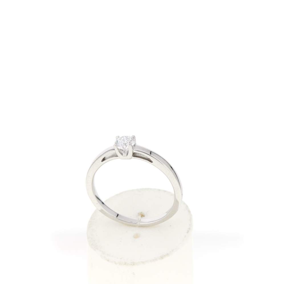 Solitaire or 750 blanc diamant HP1 0.2 carat - vue 2