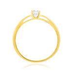 Solitaire or 750 jaune diamant HP1 0.2 carat - vue 2