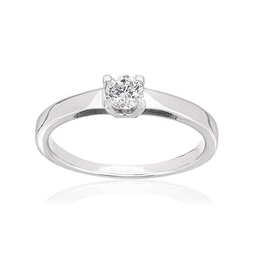 Solitaire gold 750 white diamond 1 0.25 carat
