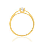 Solitaire or 750 jaune diamant HP1 0.25 carat - vue 2