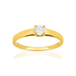 Solitaire or 750 jaune diamant HP1 0.3 carat - vue 1