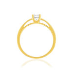 Solitaire or 750 jaune diamant HP1 0.4 carat - vue 1