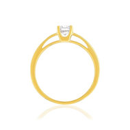Solitaire or 750 jaune diamant HP1 0.4 carat